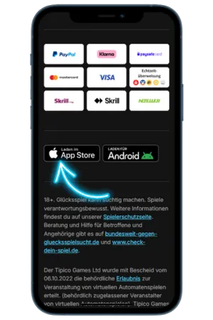 Tipico iOS App Download Button