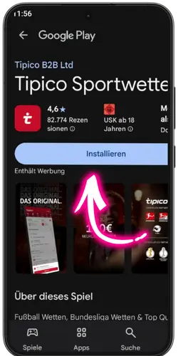 Tipico Android App Laden Sie die App herunter